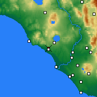 Nearby Forecast Locations - Cerveteri - mapa