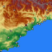 Nearby Forecast Locations - Grasse - mapa