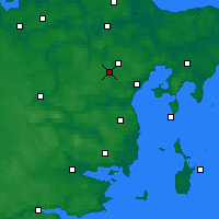Nearby Forecast Locations - Hinnerup - mapa