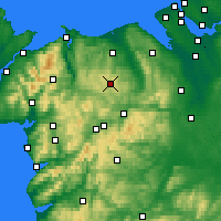 Nearby Forecast Locations - Llyn Brenig - mapa