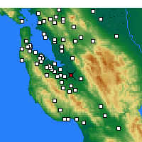 Nearby Forecast Locations - San Jose - mapa