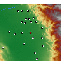 Nearby Forecast Locations - Visalia - mapa