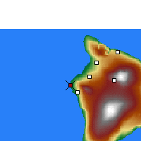 Nearby Forecast Locations - Kailua - mapa