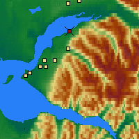 Nearby Forecast Locations - Chugiak - mapa
