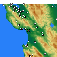 Nearby Forecast Locations - Watsonville - mapa