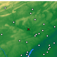Nearby Forecast Locations - Pottstown - mapa
