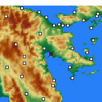 Nearby Forecast Locations - Nauplion - mapa