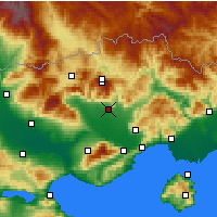 Nearby Forecast Locations - Drama - mapa