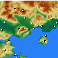 Nearby Forecast Locations - Elefterupoli - mapa