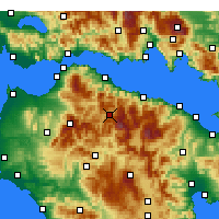 Nearby Forecast Locations - Kalawrita - mapa