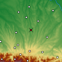 Nearby Forecast Locations - Mirande - mapa