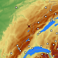 Nearby Forecast Locations - Pontarlier - mapa