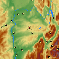 Nearby Forecast Locations - La Batie - mapa
