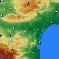 Nearby Forecast Locations - Lézignan-Corbières - mapa