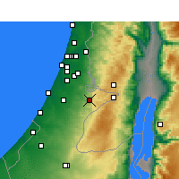Nearby Forecast Locations - Bet Szemesz - mapa