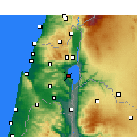 Nearby Forecast Locations - Tyberiada - mapa