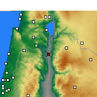 Nearby Forecast Locations - Kefar Ruppin - mapa