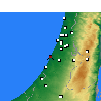 Nearby Forecast Locations - Aszdod - mapa