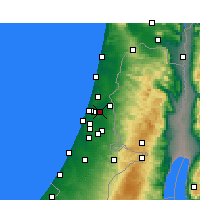 Nearby Forecast Locations - Petach Tikwa - mapa