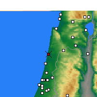Nearby Forecast Locations - Hadera - mapa