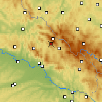 Nearby Forecast Locations - Bodenmais - mapa
