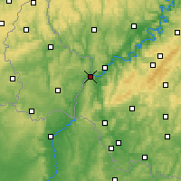 Nearby Forecast Locations - Wasserbillig - mapa
