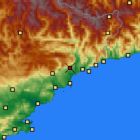 Nearby Forecast Locations - Vence - mapa
