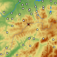 Nearby Forecast Locations - Łomna Górna - mapa