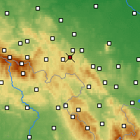 Nearby Forecast Locations - Wałbrzych - mapa