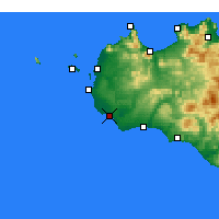 Nearby Forecast Locations - Mazara del Vallo - mapa