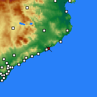Nearby Forecast Locations - Lloret de Mar - mapa