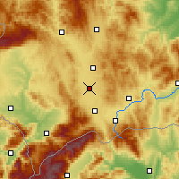 Nearby Forecast Locations - Lipljan - mapa