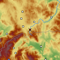 Nearby Forecast Locations - Vitina - mapa