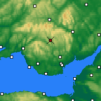 Nearby Forecast Locations - Merthyr Tydfil - mapa