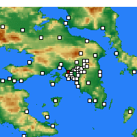 Nearby Forecast Locations - Chaidari - mapa