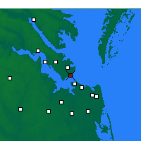 Nearby Forecast Locations - Hampton - mapa