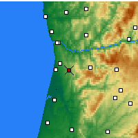 Nearby Forecast Locations - São João da Madeira - mapa