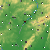 Nearby Forecast Locations - Hodonín - mapa