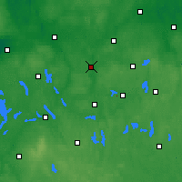 Nearby Forecast Locations - Dobre Miasto - mapa