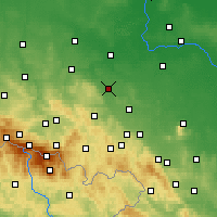 Nearby Forecast Locations - Jawor - mapa