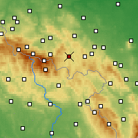 Nearby Forecast Locations - Kamienna Góra - mapa