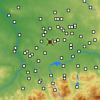 Nearby Forecast Locations - Orzesze - mapa