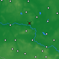 Nearby Forecast Locations - Sulechów - mapa