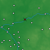 Nearby Forecast Locations - Wyszków - mapa