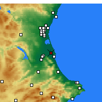 Nearby Forecast Locations - Sueca - mapa
