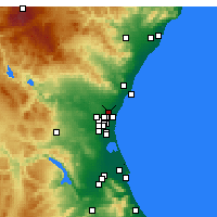 Nearby Forecast Locations - Moncada - mapa