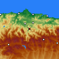 Nearby Forecast Locations - Mieres - mapa