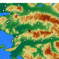 Nearby Forecast Locations - Tire - mapa