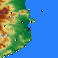 Nearby Forecast Locations - L'Escala - mapa