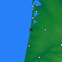 Nearby Forecast Locations - Mimizan - mapa